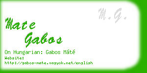 mate gabos business card